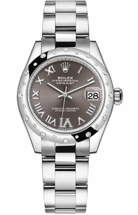 Rolex Datejust 31 Dark Grey Dial Diamonds Women's Watch 278344RBR-0029