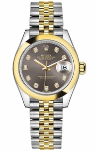 Rolex Datejust 31 Dark Grey Diamond Dial Women's Watch 278243-0022
