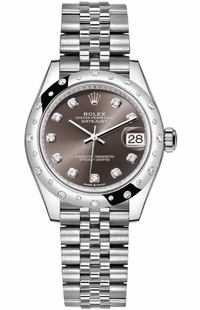 Rolex Datejust 31 Dark Grey Diamond Dial Women's Watch 278344RBR-0008