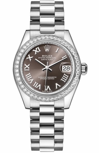Rolex Datejust 31 Dark Grey Roman Dial Women's Watch 278289RBR-0017