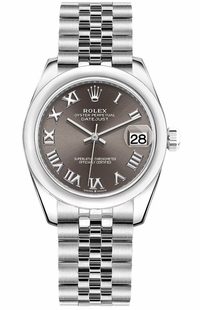 Rolex Datejust 31 Dark Grey Roman Numerals Women's Watch 278240-0016
