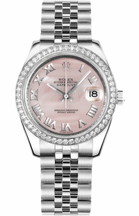 Rolex Datejust 31 Diamond Bezel Jubilee Bracelet Women's Watch 178384-0028