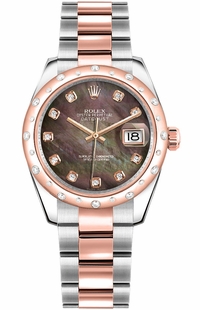 Rolex Datejust 31 Diamond Bezel Oyster Bracelet Watch 178341-0034