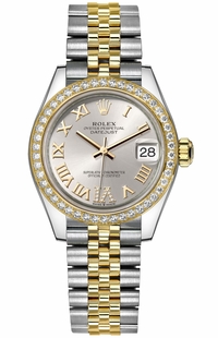 Rolex Datejust 31 Diamond Bezel Silver Women's Watch 278383RBR-0004