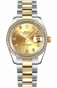 Rolex Datejust 31 Diamond Bezel Women's Watch 178383-0013