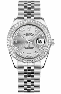 Rolex Datejust 31 Diamond Gold Bezel Watch 178384