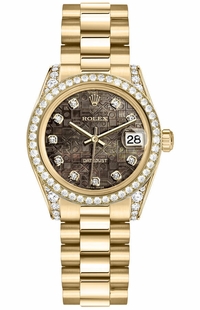Rolex Datejust 31 Diamond Gold Women's Watch 178158-0018