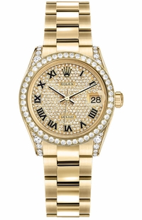 Rolex Datejust 31 Diamond Swiss Women's Watch 178158-0084