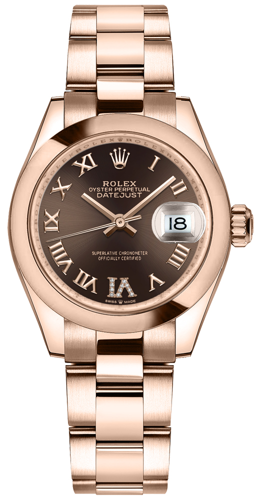 Rolex Datejust 31 Rose Gold Domed Bezel Women's Watch 278245