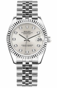 Rolex Datejust 31 Fluted Bezel Jubilee Bracelet Women's Watch 278274-0030