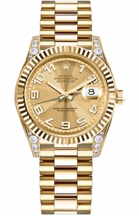 Rolex Datejust 31 Gold Diamond Women's Watch 178238