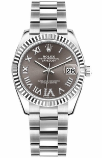 Rolex Datejust 31 Grey Dial Diamond VI Women's Luxury Watch 278274-0027