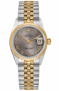Rolex Datejust 31 Grey Roman Dial Two Tone Women's Watch 68273