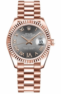 Rolex Datejust 31 Grey Roman Diamond Dial Women's Watch 278275-0033