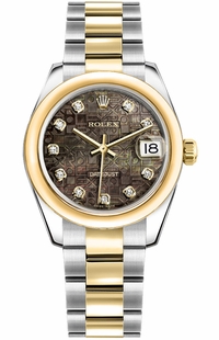 Rolex Datejust 31 Jubilee Diamond Black Dial Women's Watch 178243-0033