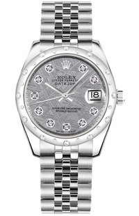 Rolex Datejust 31 Meteorite Grey Dial Diamond Watch 178344-0020