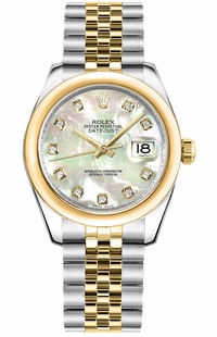 Rolex Datejust 31 Mother of Pearl Diamond Dial Watch 178243