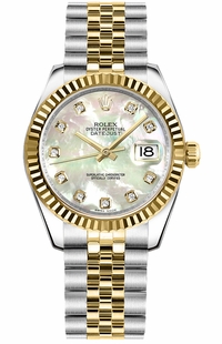 Rolex Datejust 31 Mother of Pearl Diamond Dial Watch 178273