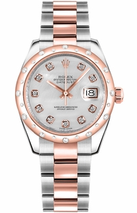 Rolex Datejust 31 Mother of Pearl Diamond Oyster Bracelet Watch 178341-0018