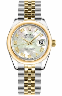 Rolex Datejust 31 Mother of Pearl Roman Numeral Dial Watch 178243-0057