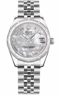 Rolex Datejust 31 Mother of Pearl Roman Numeral Jubilee Bracelet Watch 178344-0007