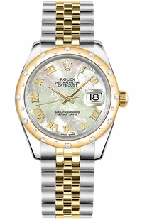 Rolex Datejust 31 Mother of Pearl Roman Numeral Watch 178343-0015