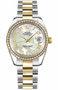 Rolex Datejust 31 Mother of Pearl Roman Numeral Watch 178383-0015