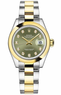 Rolex Datejust 31 Olive Green Diamond Dial Women's Watch 278243-0029