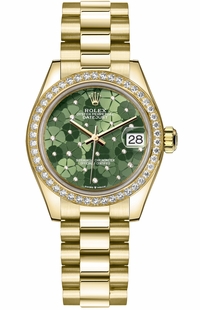 Rolex Datejust 31 Olive Green Floral Motif Women's Watch 278288RBR-0038