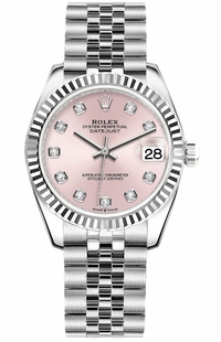 Rolex Datejust 31 Pink Dial Diamonds Jubilee Women's Watch 278274-0032