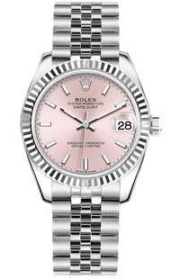 Rolex Datejust 31 Pink Dial Jubilee Bracelet Women's Watch 278274-0014