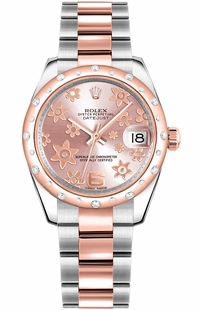 Rolex Datejust 31 Pink Floral Dial Watch 178341-0013