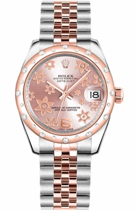 Rolex Datejust 31 Pink Floral Jubilee Bracelet Watch 178341-0006