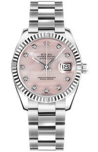 Rolex Datejust 31 Pink Mother of Pearl Women's Watch 178274-0040