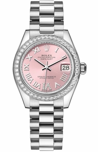 Rolex Datejust 31 Pink Roman Diamond Dial Women's Watch 278289RBR-0018