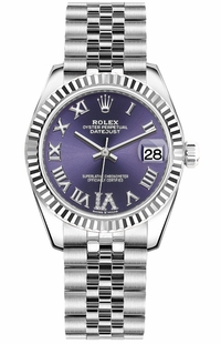 Rolex Datejust 31 Purple Dial Jubilee Bracelet Women's Watch 278274-0026