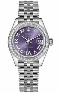 Rolex Datejust 31 Purple Dial Jubilee Bracleet Women's Watch 278384RBR-0030