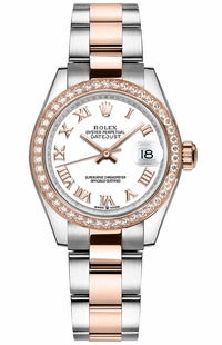 Rolex Datejust 31 Rose Gold Diamond Bezel Women's Watch 278381RBR-0003