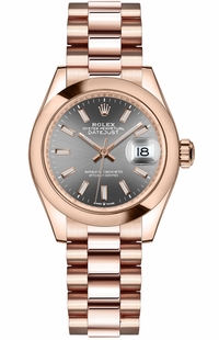 Rolex Datejust 31 Rose Gold Domed Bezel Women's Watch 278245-0026
