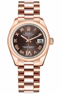 Rolex Datejust 31 Rose Gold Women's Watch 178245F-0032