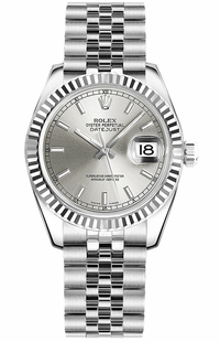 Rolex Datejust 31 Silver Automatic Steel & White Gold Watch 178274-0009