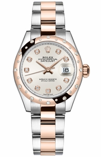 Rolex Datejust 31 Silver Dial 18k Everose Gold Women's Watch 278341RBR-0015