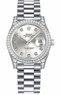Rolex Datejust 31 Silver Dial Diamond Watch 178159-0010
