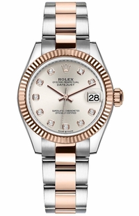 Rolex Datejust 31 Silver Dial Diamonds Women's Watch 278271-0015