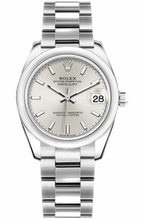 Rolex Datejust 31 Silver Dial Domed Bezel Women's Watch 278240-0005