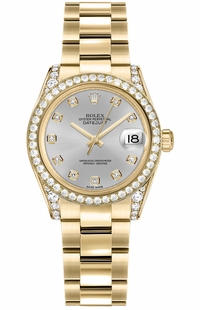 Rolex Datejust 31 Silver Dial Gold Women's Watch 178158-0078