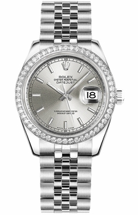 Rolex Datejust 31 Silver Dial Jubilee Bracelet Watch 178384-0051