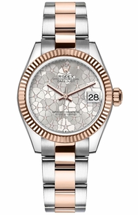 Rolex Datejust 31 Silver Floral Motif Dial Women's Watch 278271-0031