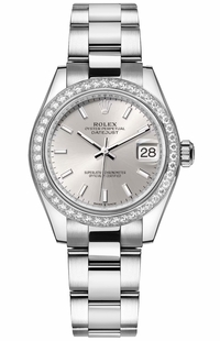 Rolex Datejust 31 Silver Index Dial Diamonds Women's Watch 278384RBR-0015