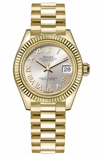 Rolex Datejust 31 Silver Roman Diamond VI Women's Watch 278278-0028